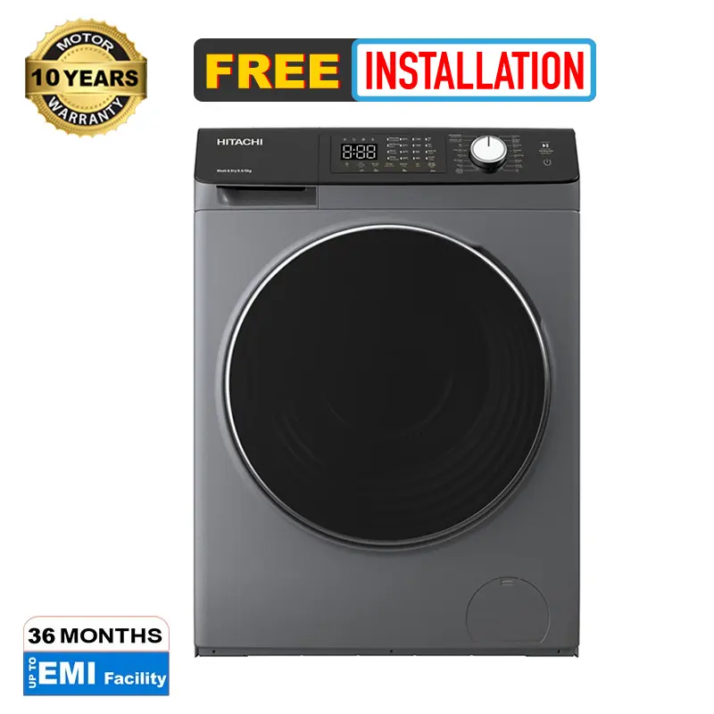 Hitachi 10.5KG & 7KG Front Loading Washer+Dryer Washing Machine (BD-D1054HVOS)